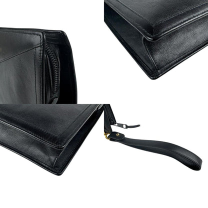 Christian Dior Leather Second Bag Black