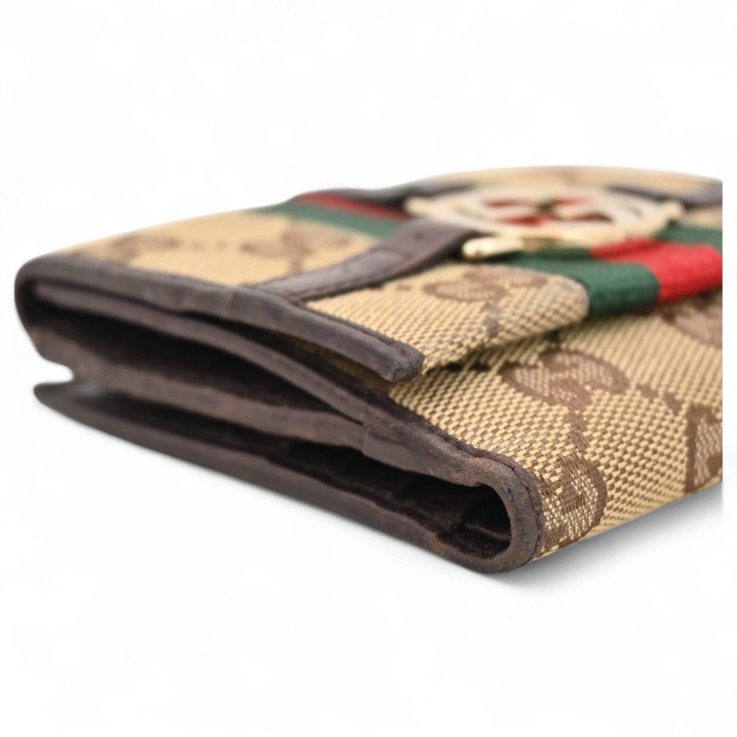 Gucci Gg Canvas Sherry Line Bifold Wallet