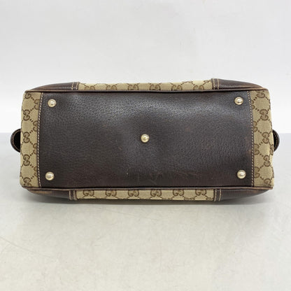 Gucci Gg Canvas Sherry Line Princess Shoulder Bag 161720 Brown