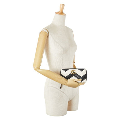 Gucci Gg Marmont Heart Quilted Zip-Around Long Wallet 443123 White