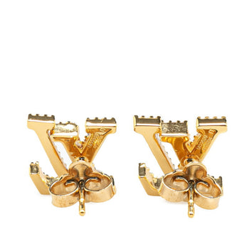 Louis Vuitton Lv Iconic Strass Earrings M00609 Gold Plated Rhinestones