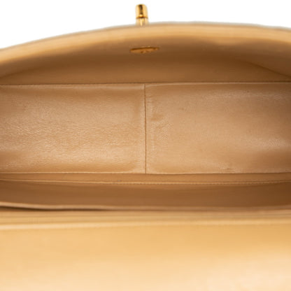 Chanel Matelasse 30 Coco Mark Chain Shoulder Bag In Beige Lambskin