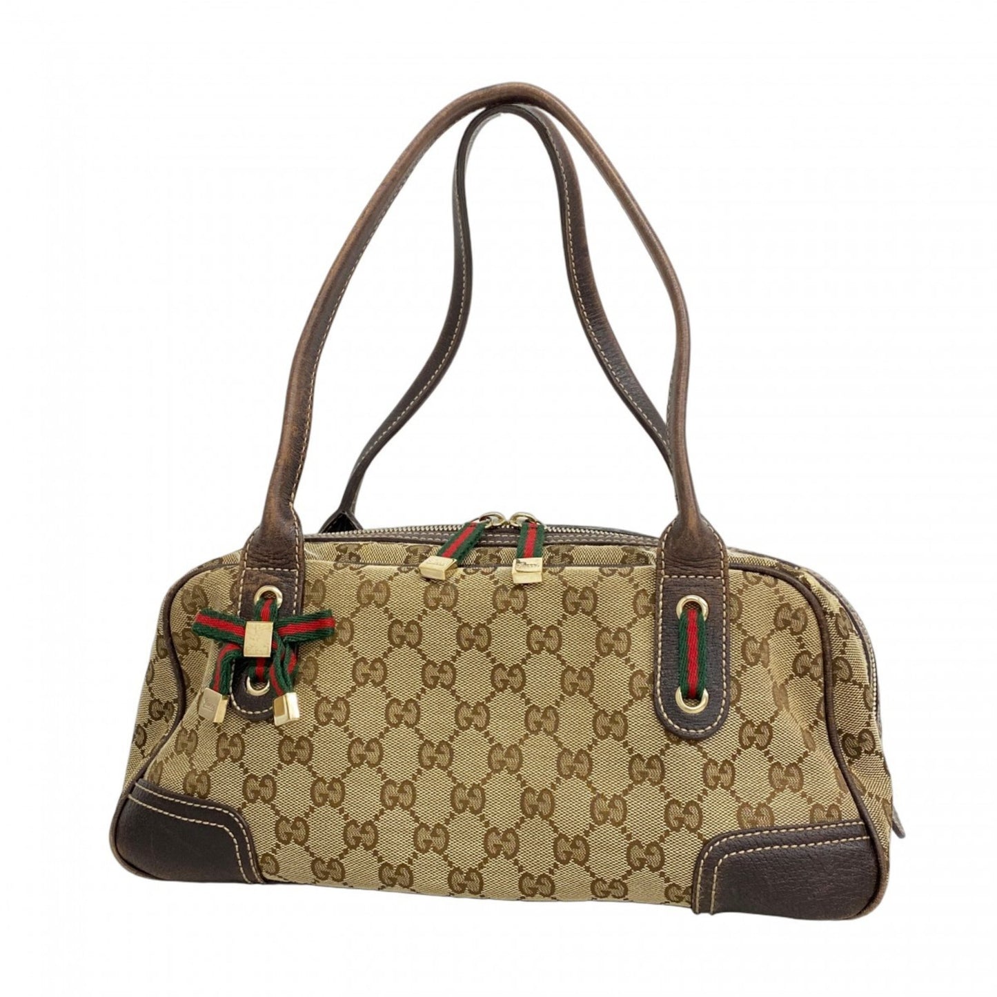 Gucci Gg Canvas Sherry Line Princess Shoulder Bag 161720 Brown