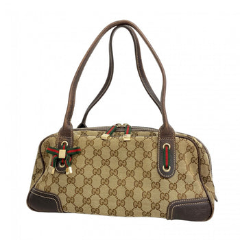 Gucci Gg Canvas Sherry Line Princess Shoulder Bag 161720 Brown