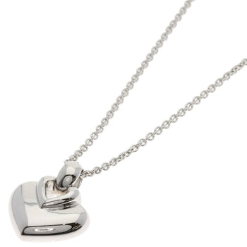 Bvlgari Doppio Cuore Heart Necklace In 18K White Gold