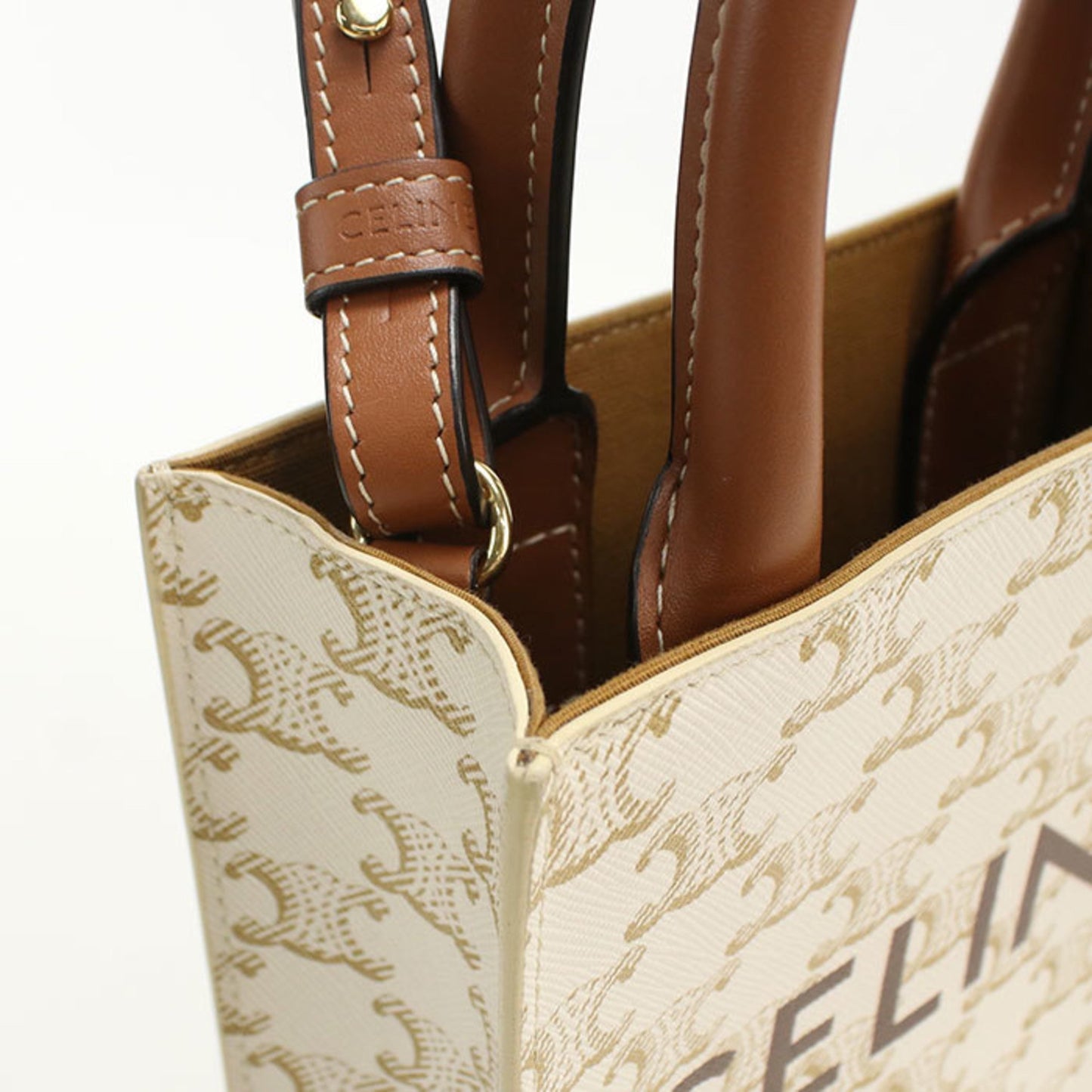 Celine Mini Vertical Cabas Triomphe Canvas Handbag 19437 2Bzk 01Bc
