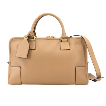 Loewe Amazona 36 2-Way Handbag/Shoulder Bag In Brown Leather