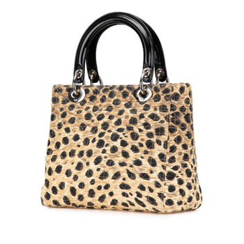 Christian Dior Dior Lady Cannage Leopard Print Handbag/Shoulder Bag