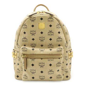 Mcm Visetos Glam Backpack In Light Beige