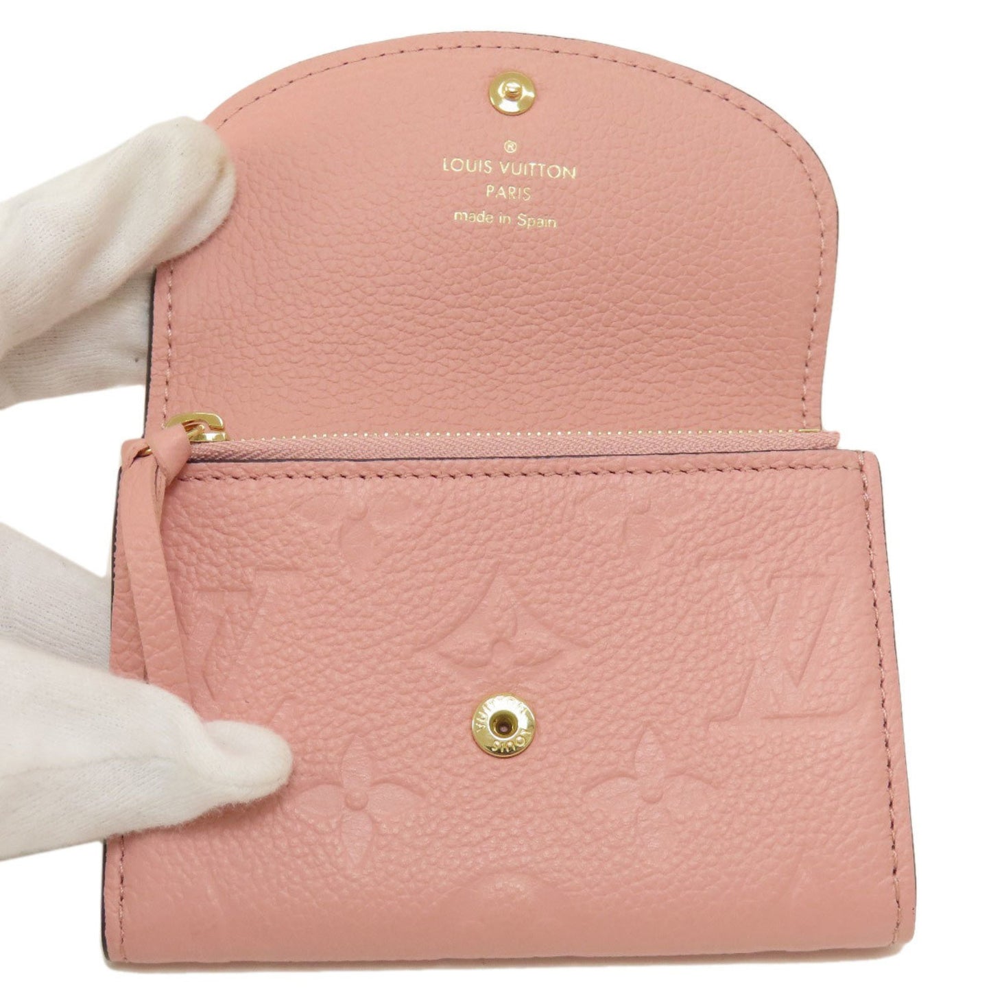 Louis Vuitton M81520 Portomonnaie Rosalie Rose Poodle Wallet/Coin Case Empreinte
