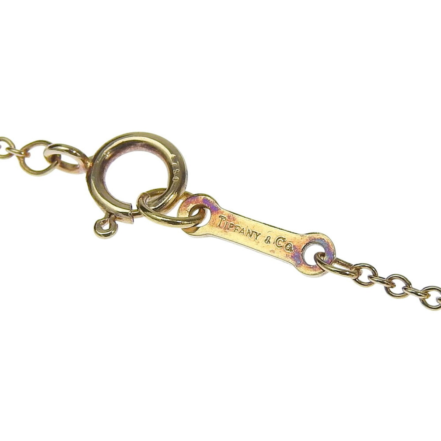 Like New Tiffany & Co. 6.5G Bean Necklace In 18K Yellow Gold