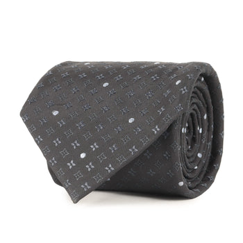 Louis Vuitton Monogram Dot Silk Cravate Black Tie For Men