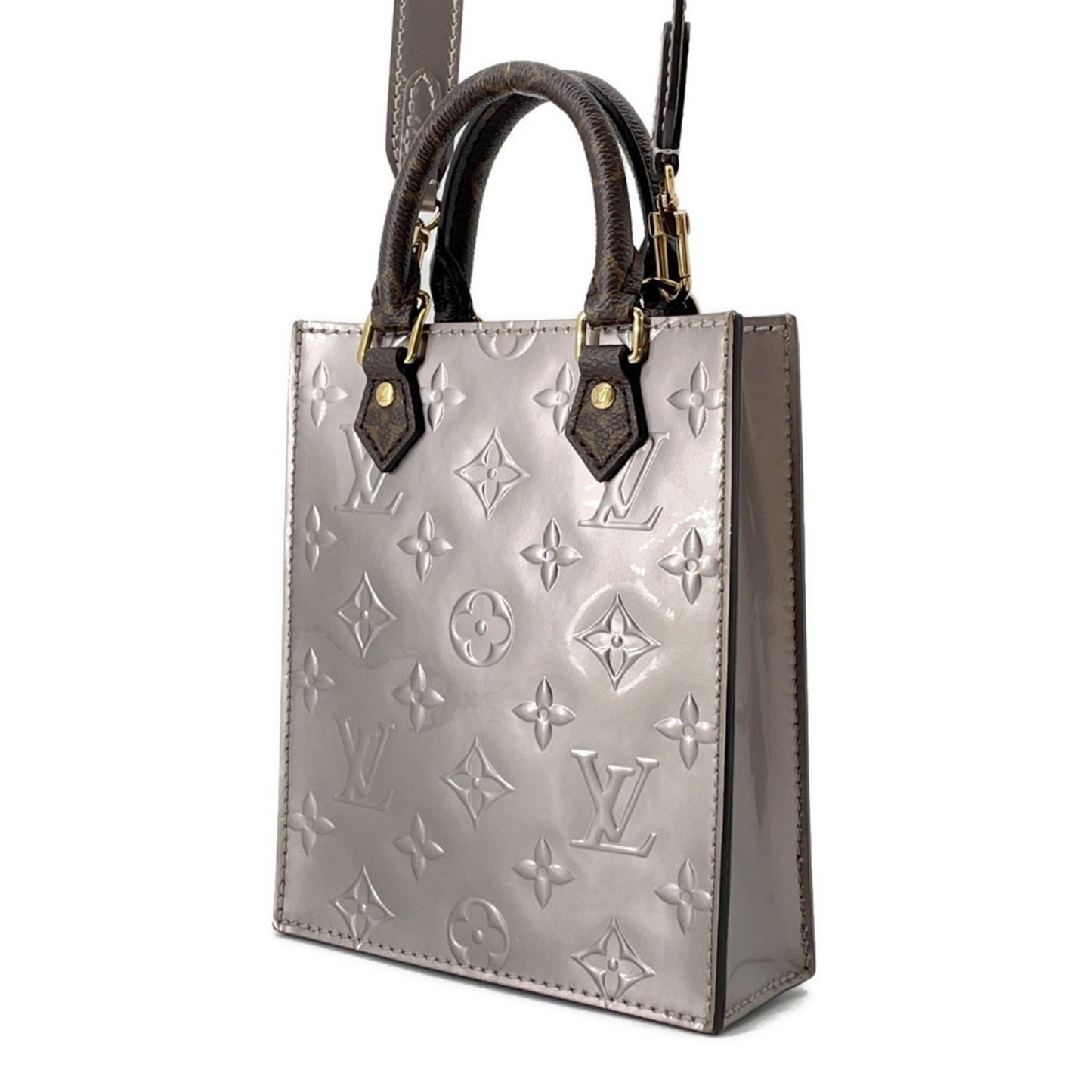 Louis Vuitton Monogram Vernis Petite Sac Plat Handbag M90564 2-Way Shoulder Bag