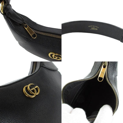 Gucci Shoulder Bag Gg Marmont Leather Black Gold
