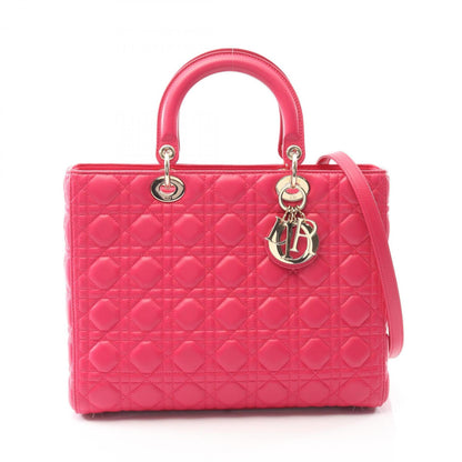 Christian Dior Dior Lady Large Handbag In Lambskin Leather