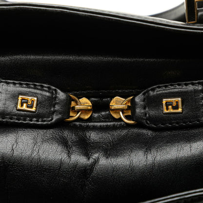 Fendi Selleria Handbag In Black Leather
