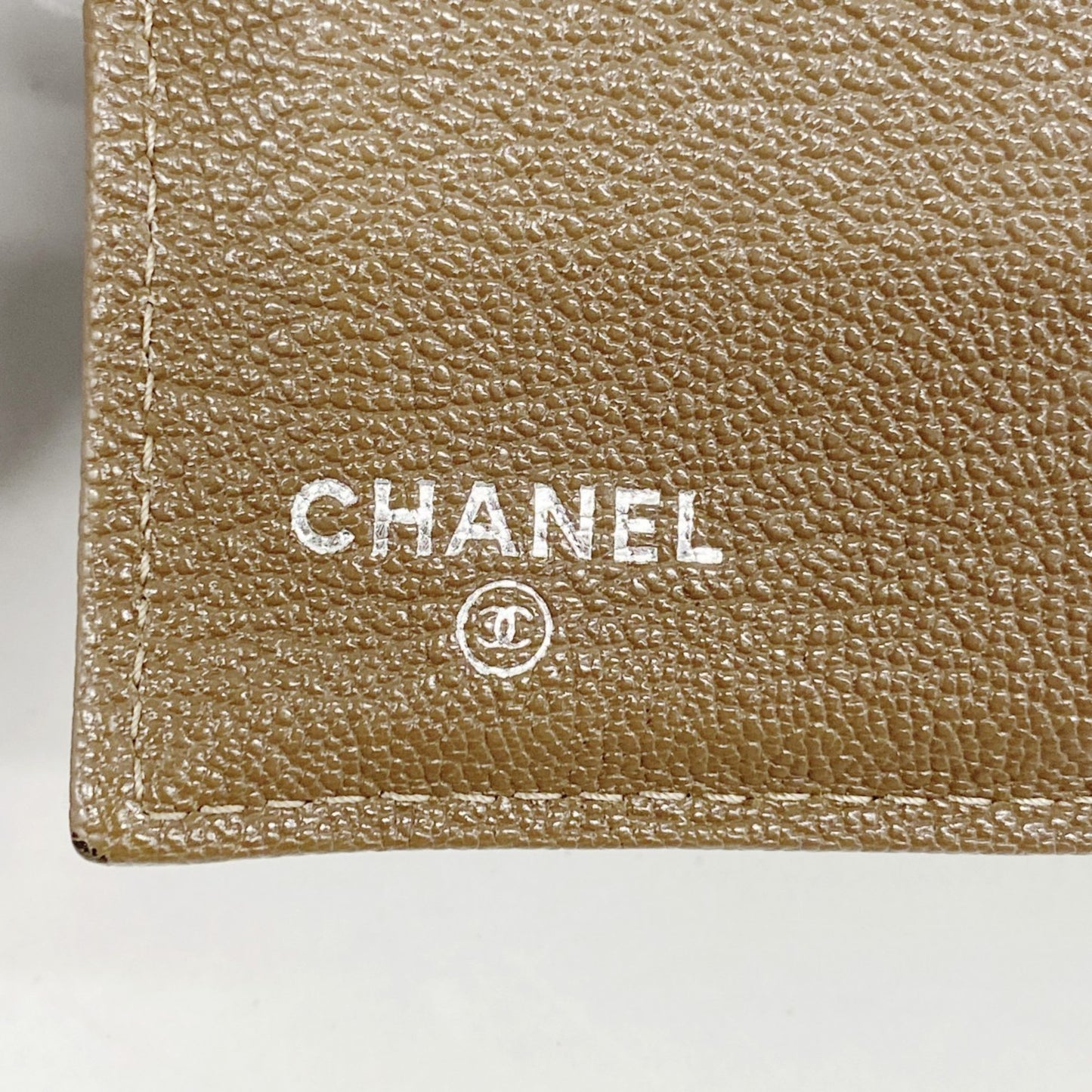Chanel Tri-Fold Long Wallet Bicolor Leather Black Brown