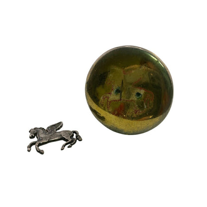 Hermes Pegasus Earrings Gold