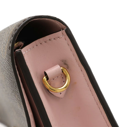 Louis Vuitton Monogram Portefeuille Flore Chain Shoulder Bag/Clutch Bag Rose Ballerine M67405