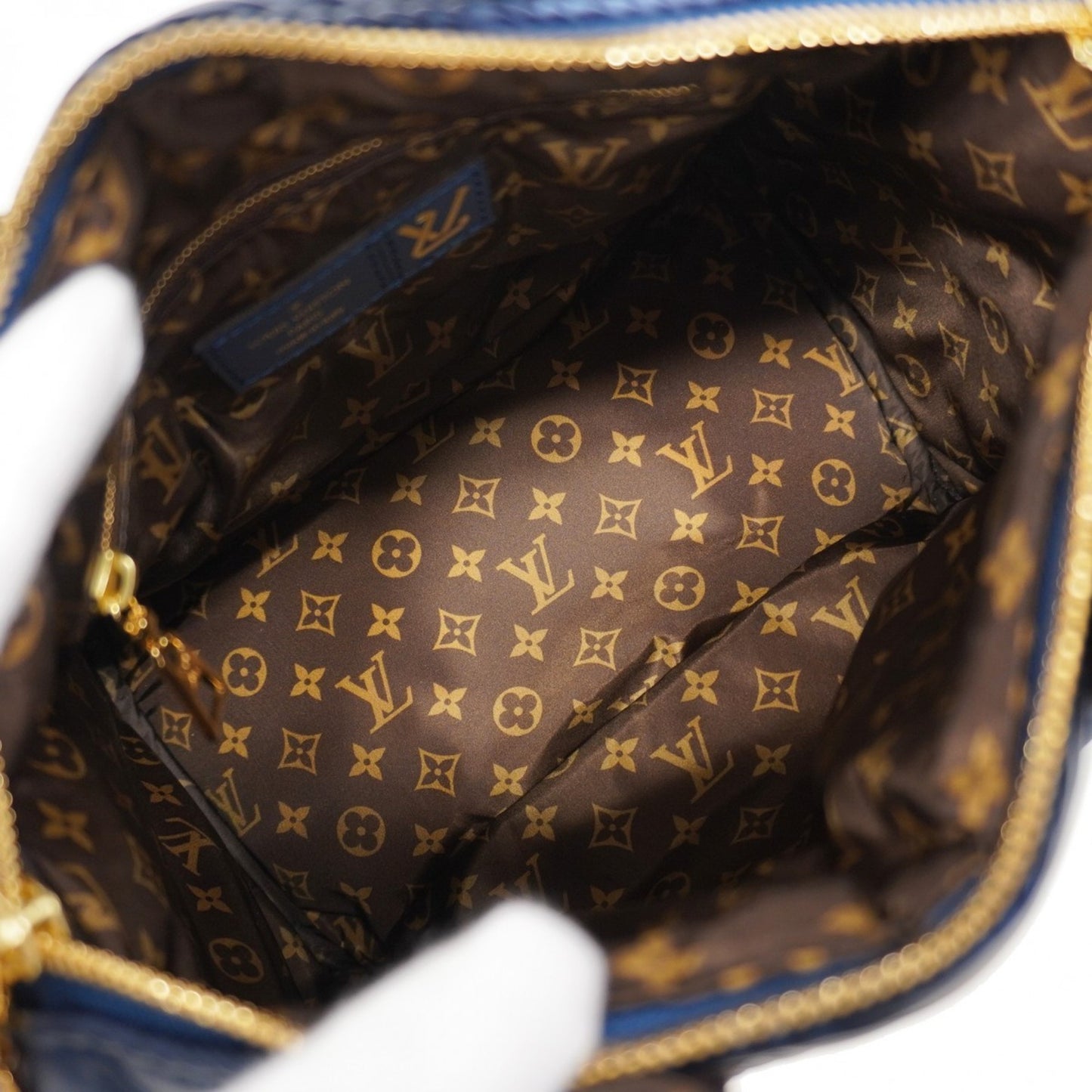 Louis Vuitton Handbag Lv Pillow Speedy Bandouliere 25 M21061 Navy Brown 2-Way Bag