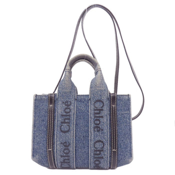 Chlo Chloe Woody Mini 2-Way Handbag In Denim