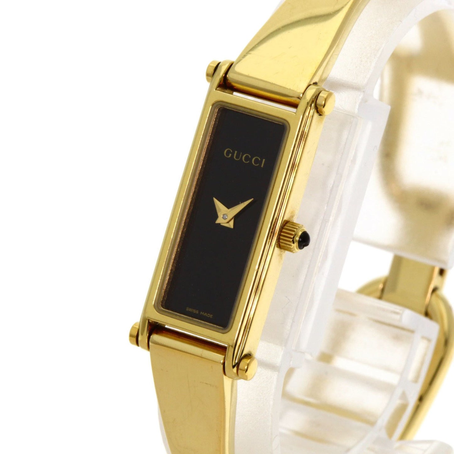 Gucci 1500L Square Face Watch Gp/Gp