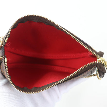 Louis Vuitton N58009 Mini Pochette Accessoires In Damier Ebene Brown