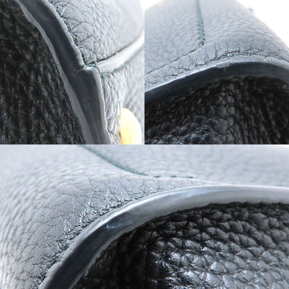 Salvatore Ferragamo Amy 2-Way Handbag In Black Leather