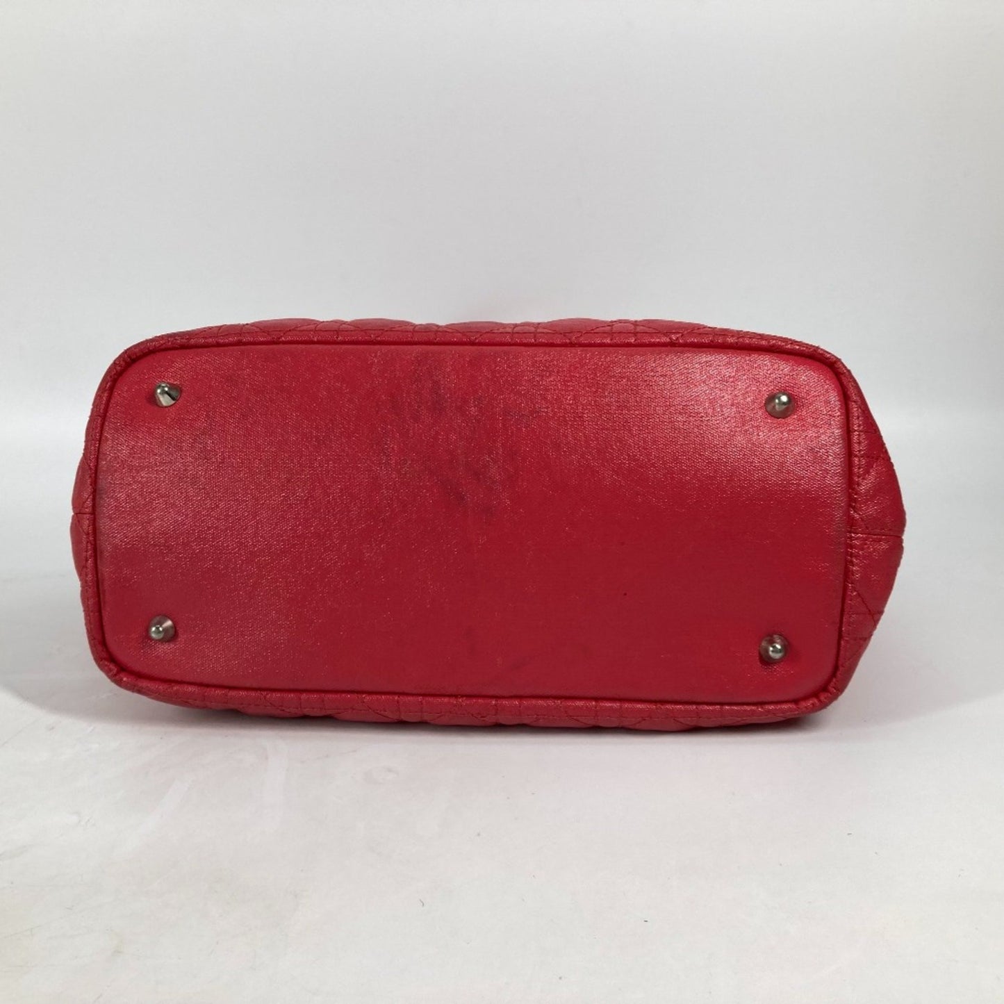 Christian Dior Bag Tote Bag Logo Shoulder Bag Redbased