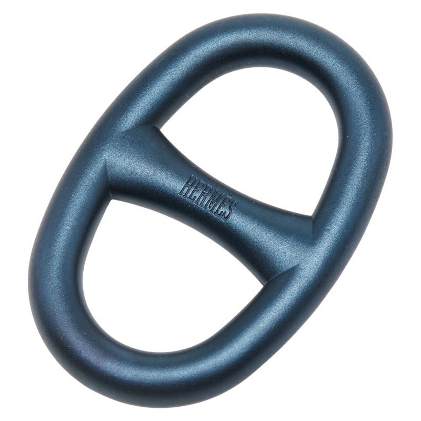 Herms Chaine D'Ancre Scarf Ring Navy Metal