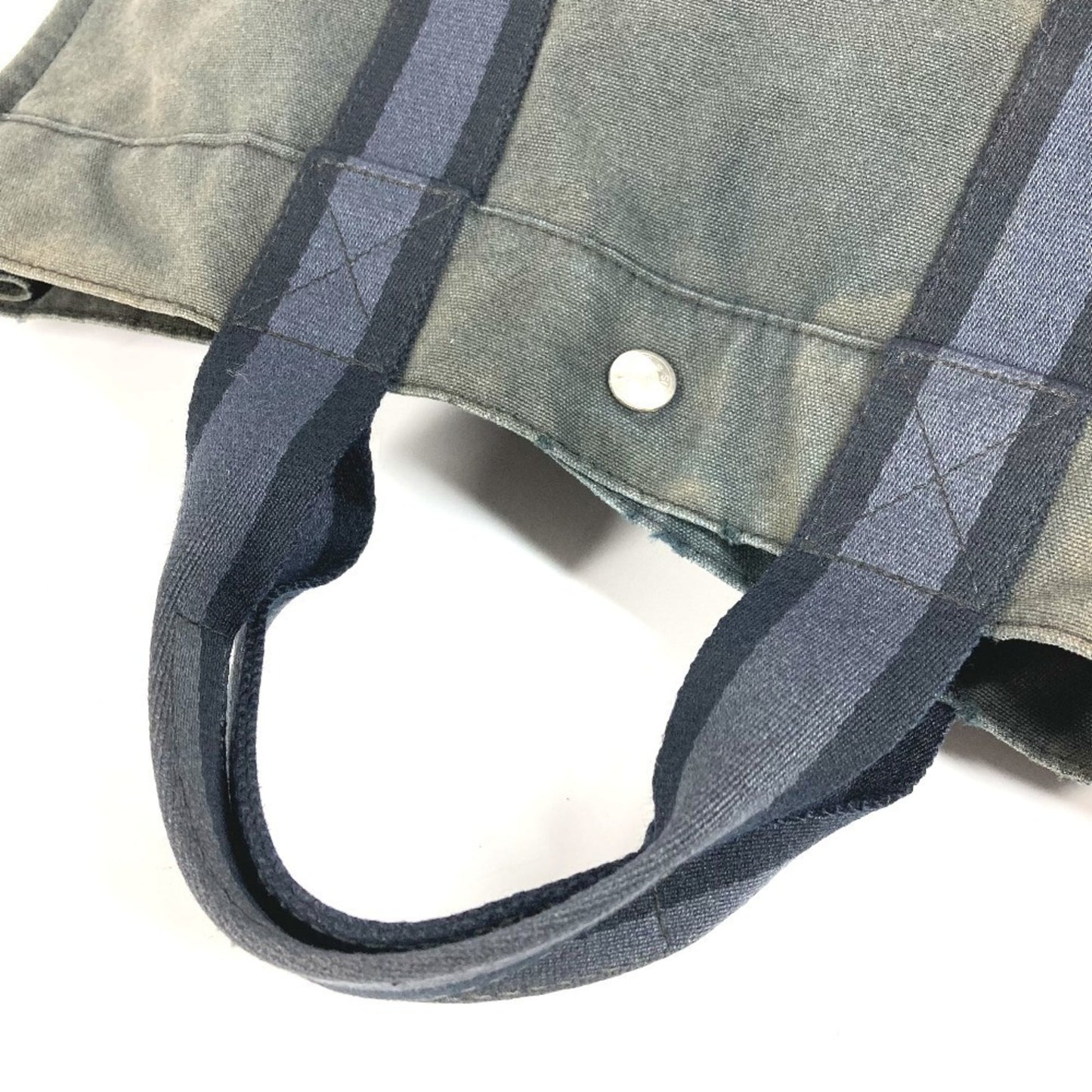 Hermes Herms Half Leather Foule Mm Tote Bag Handbag Canvas