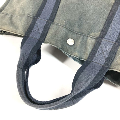 Hermes Herms Half Leather Foule Mm Tote Bag Handbag Canvas