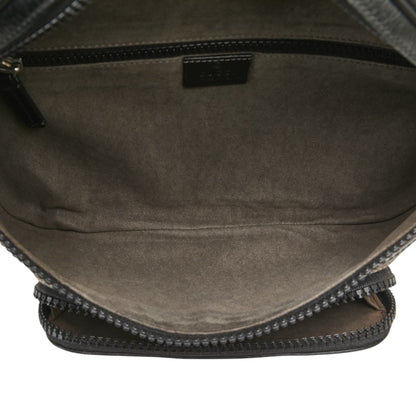 Gucci Gg Supreme Waist Bag 450946 Beige Black Leather