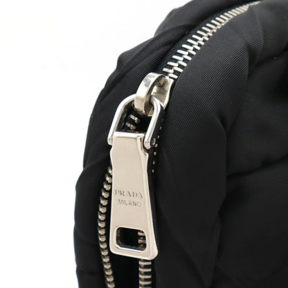 Prada Prada Shoulder Bag Quilted Wrinkled Nylon Nero Black Va0720