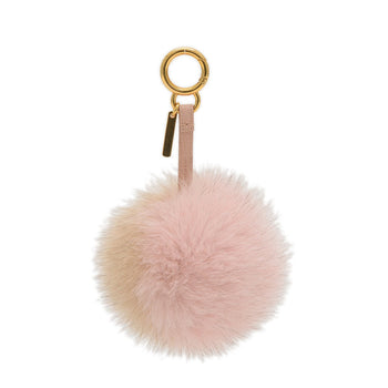 Fendi Pom-Pom Charm In Beige