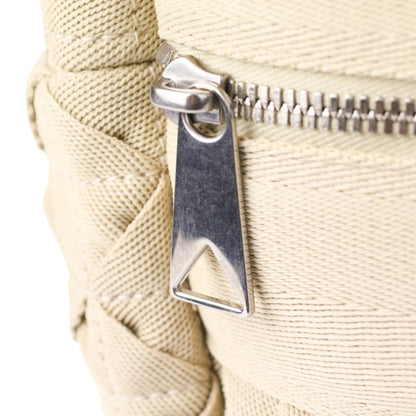 Bottega Veneta Bottega Veneta Intrecciato Webbing Line Canvas Shoulder Bag Beige
