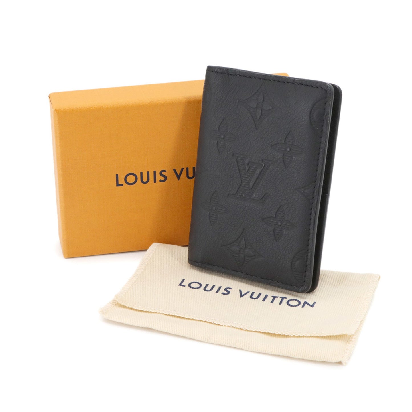 Louis Vuitton Monogram Shadow Organizer De Poche Card Case In Black Leather With Rfid Holder
