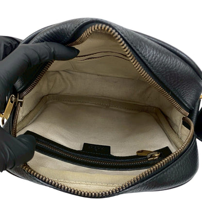 Gucci Sherry Line Gg Logo Leather Shoulder Bag