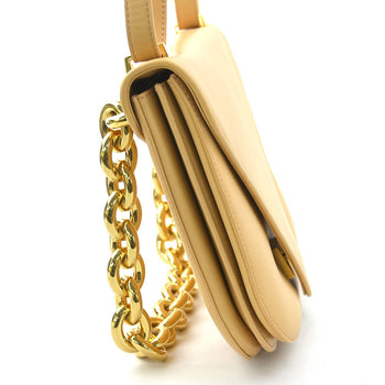 Bottega Veneta Shoulder Bag Mount Envelope Leather Beige Gold