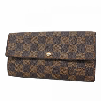 Louis Vuitton Damier Portefeuille Sarah Long Wallet N61734 Ebene