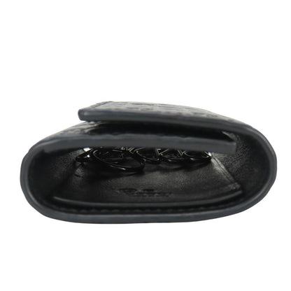 Gucci Key Case 150402 6-Ring Shimmer Leather Black Micro