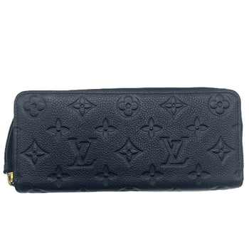 Louis Vuitton Long Wallet Portefeuille Clemence Monogram Empreinte Black Round M60171