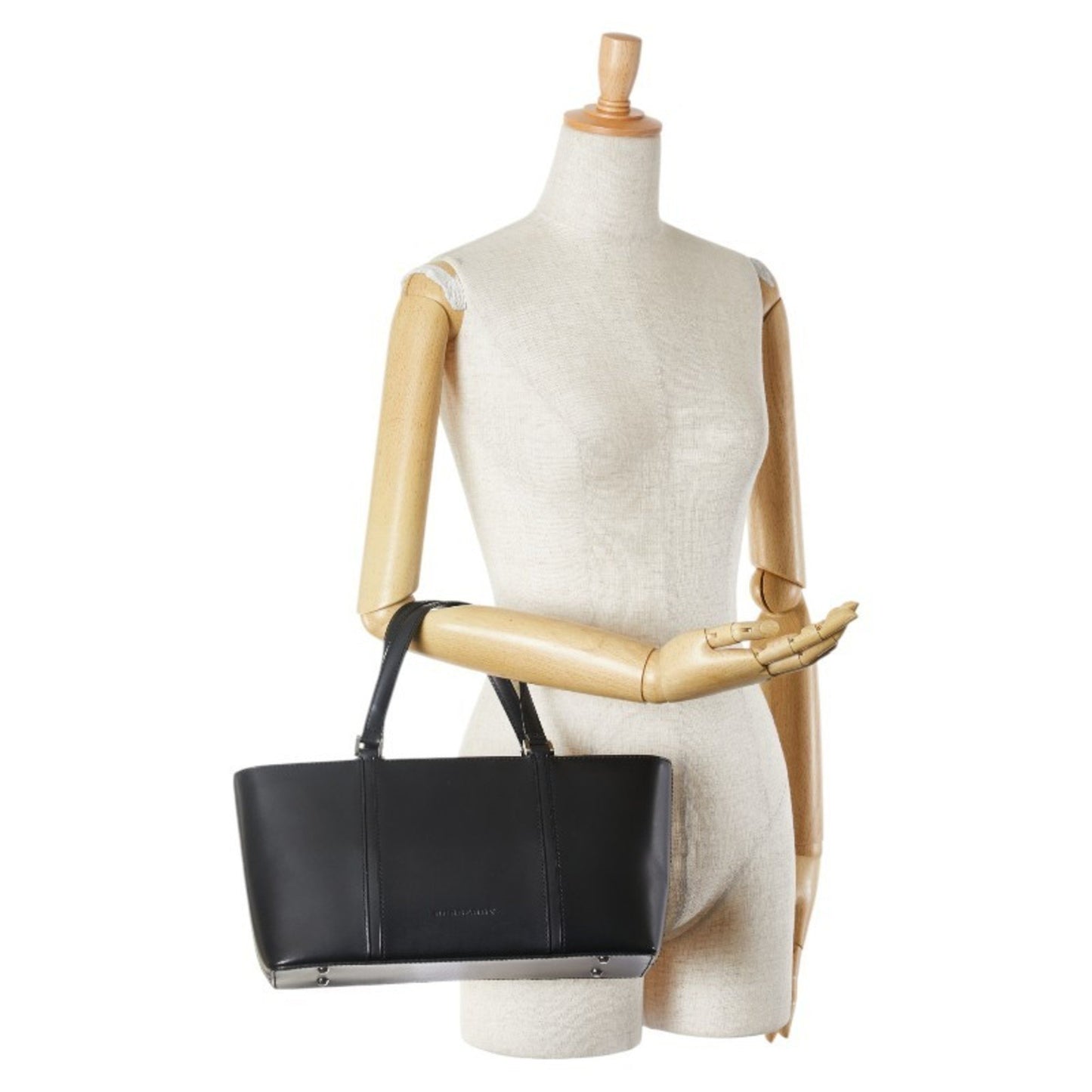 Burberry Nova Check Handbag In Black Leather