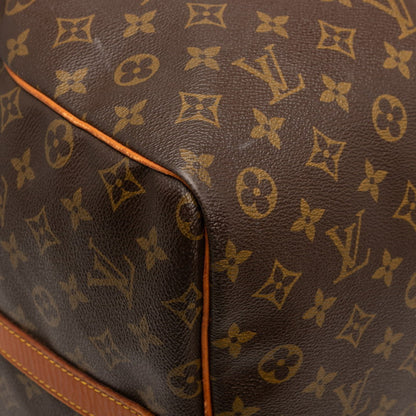 Louis Vuitton Monogram Keepall Bandouliere 60 Boston Bag/Travel Bag M41412 Brown Leather