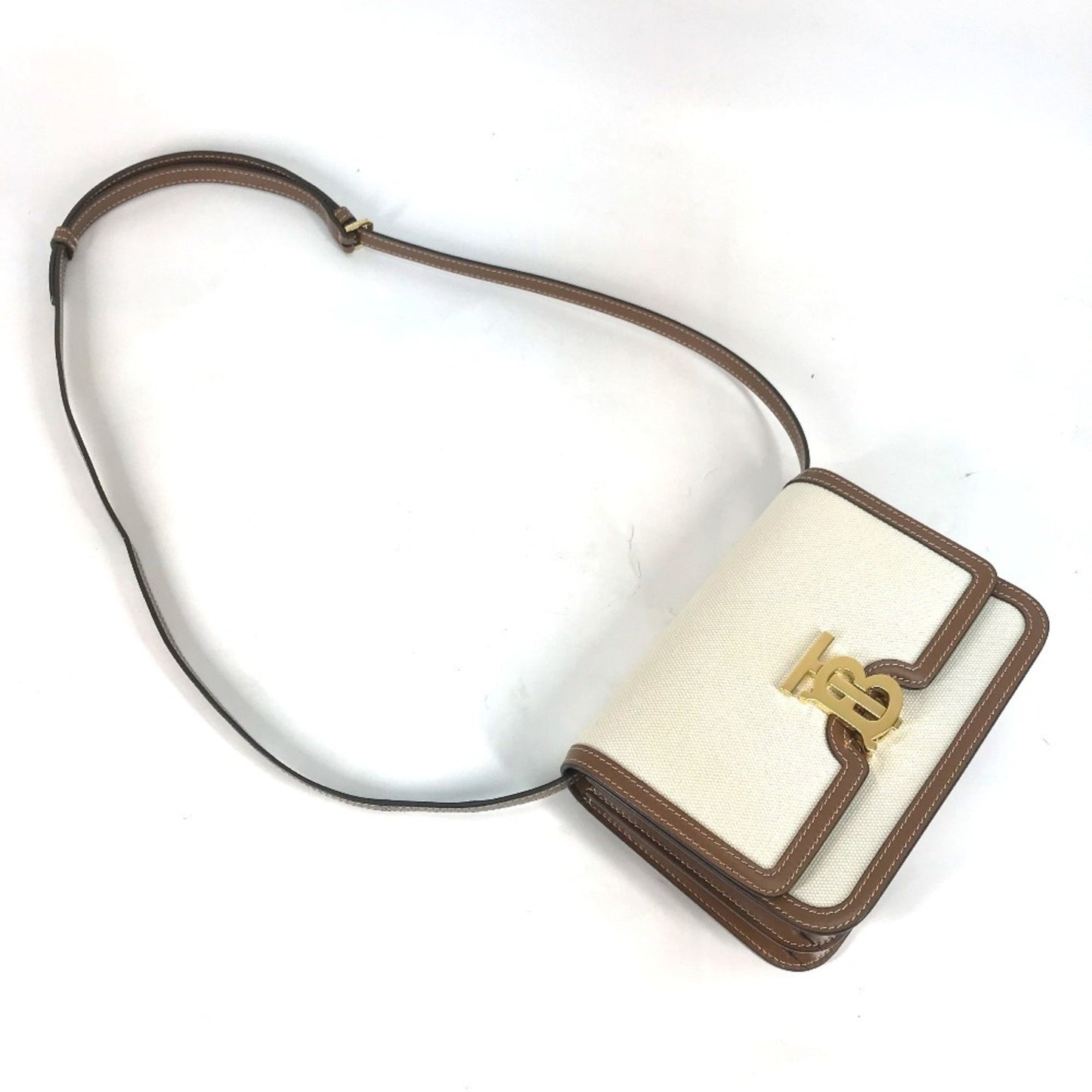 Burberry 8039365 2-Way Bag Clutch Tb Shoulder Canvas/Leather