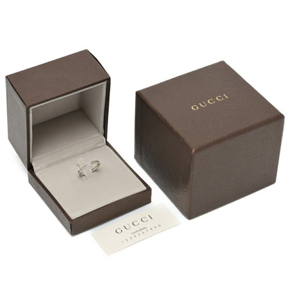 Gucci Infinity Half Diamond Ring 18Kwg #09 A-158549