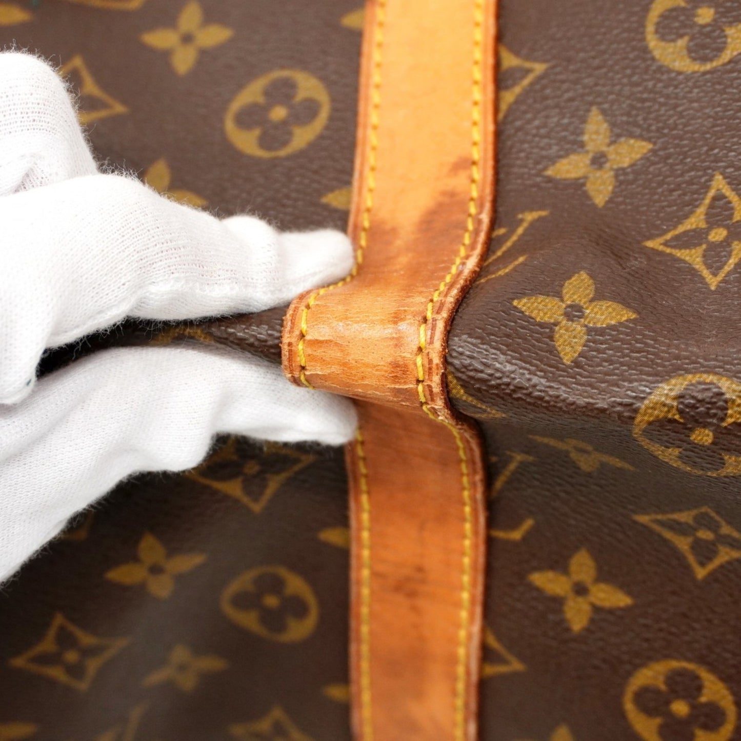 Louis Vuitton Monogram Keepall 55 Boston Bag M41424 Brown