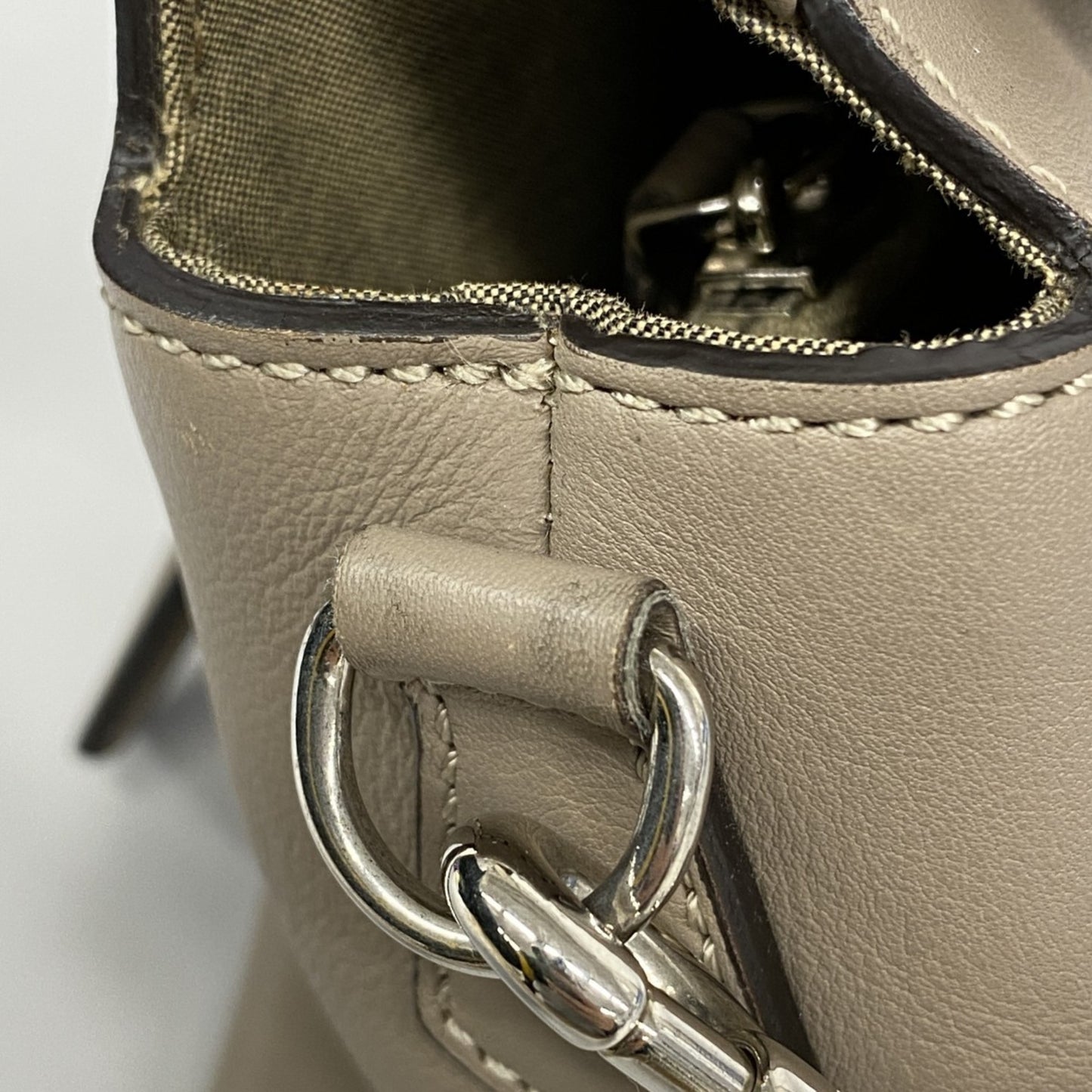 Fendi By The Way Handbag In Beige Leather