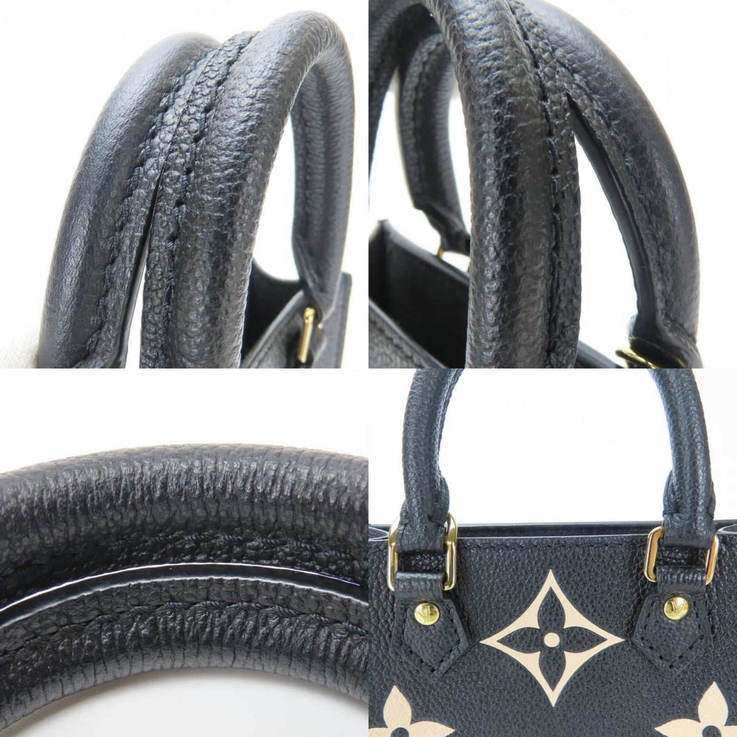 Louis Vuitton Petite Sac Plat Handbag M81416 Monogram Empreinte Black