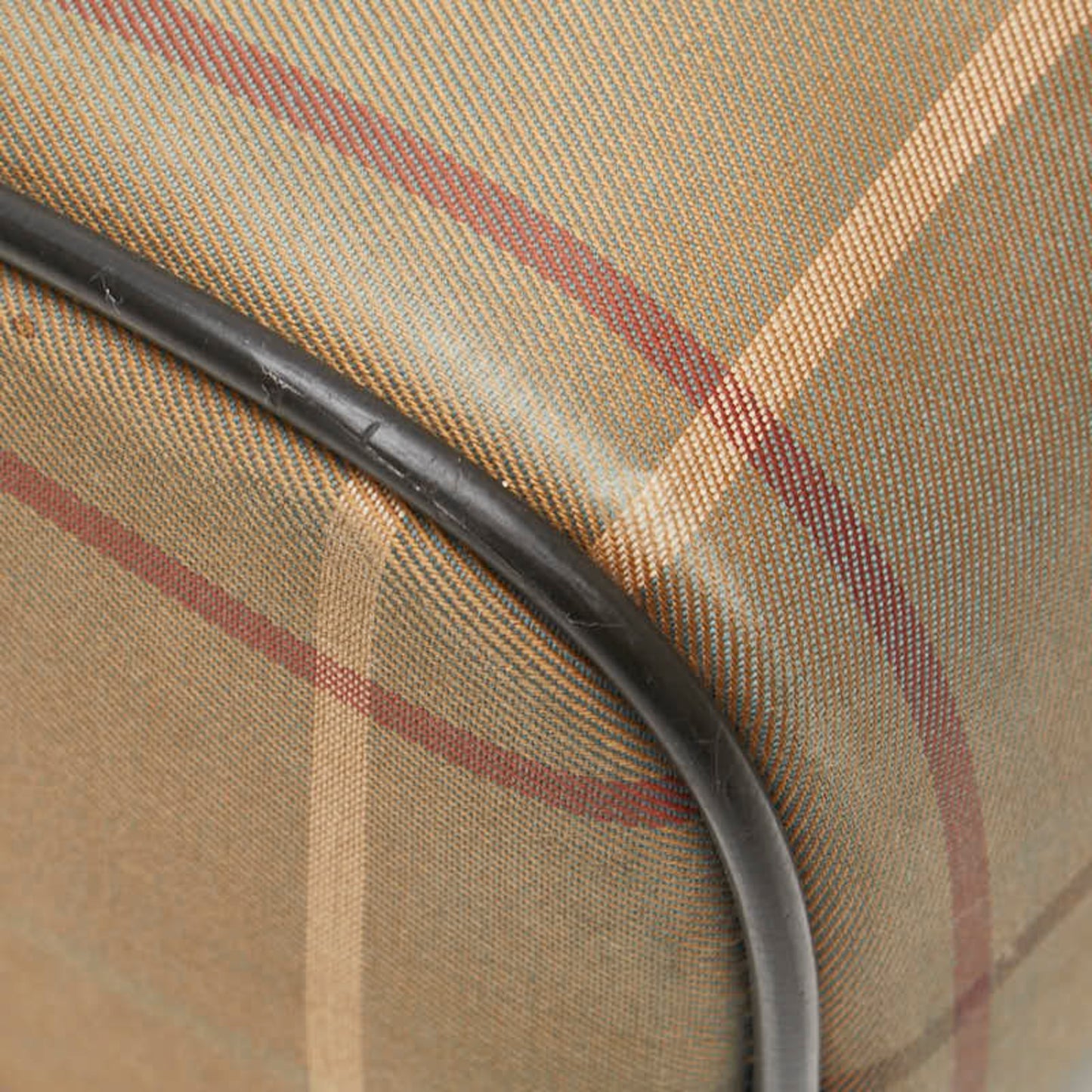 Burberry Check Shadow Horse Handbag Mini Boston Bag Khaki Brown Canvas Leather